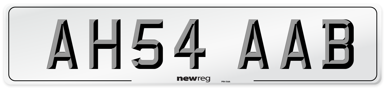 AH54 AAB Number Plate from New Reg